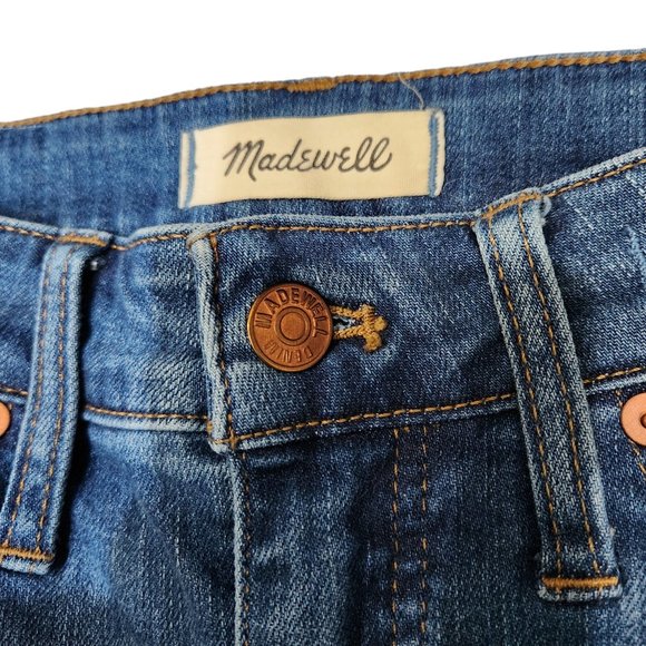 Madewell Curvy High-Rise Skinny Crop Blue Denim Jeans Size 25 - Picture 6 of 8